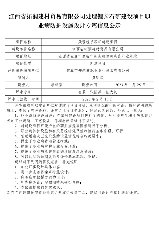江西省拓潤建材貿(mào)易有限公司-處理鋰長石礦建設(shè)項目  職業(yè)病防護設(shè)施三同時工作公示信息（設(shè)計）.jpg